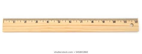 a wooden ruler on a white background