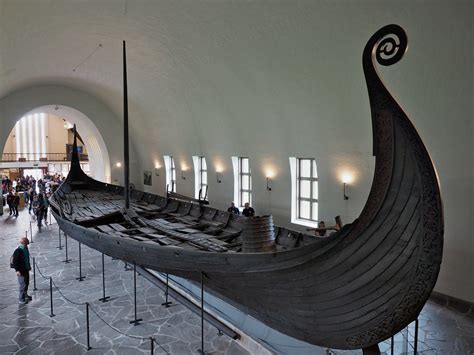 The Oseberg ship is a well-preserved 9th century Viking ship discovered in a large burial mound ...