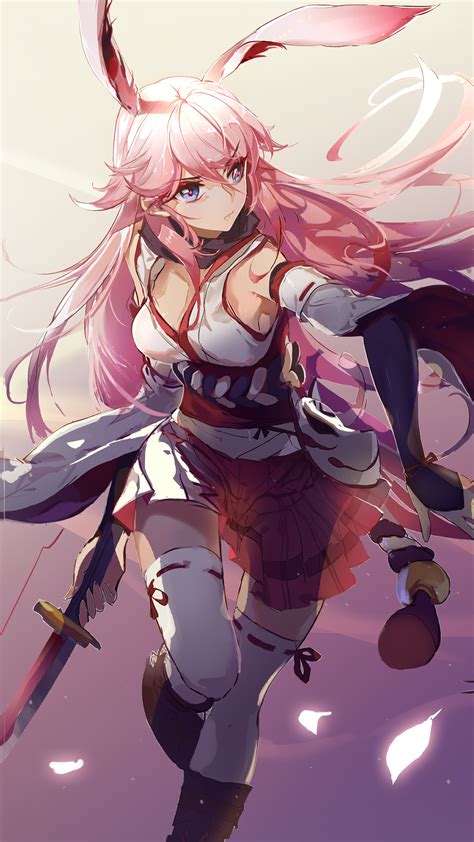 Anime Girl Yae Sakura Pink Hair Honkai Impact 3rd 4k 4460 Wallpaper ...