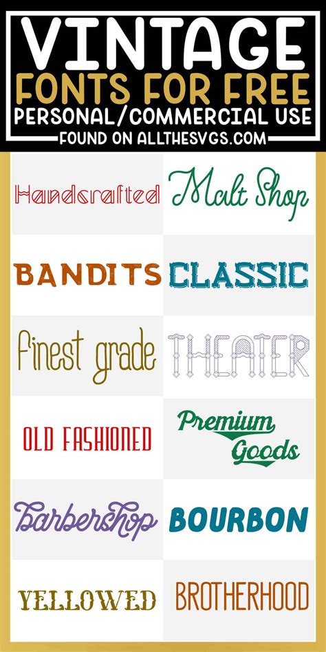 FUN & FREE Vintage Fonts [Commercial Use Included!]