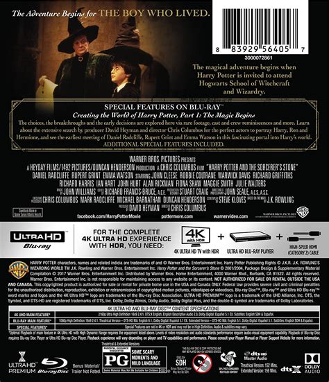 Harry Potter and the Sorcerer's Stone (4K Ultra HD + Blu-ray) [UHD] - Walmart.com