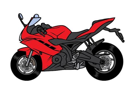 Dibujos animados de motos deportivas bigbike | Vector Premium