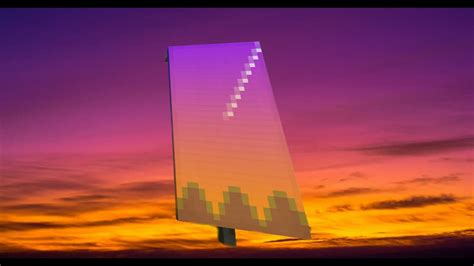 aesthetic sunset banner tutorial - minecraft - YouTube