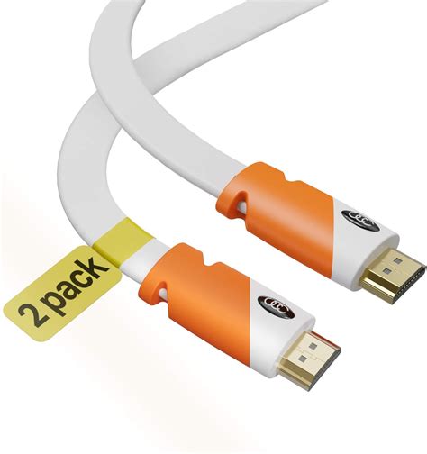 Amazon.com: Flat HDMI Cable 15 feet - 2-Pack - High Speed HDMI Cord ...