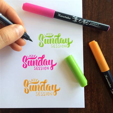 Brush Pen Calligraphy & Lettering: Instagram Sessions on Behance