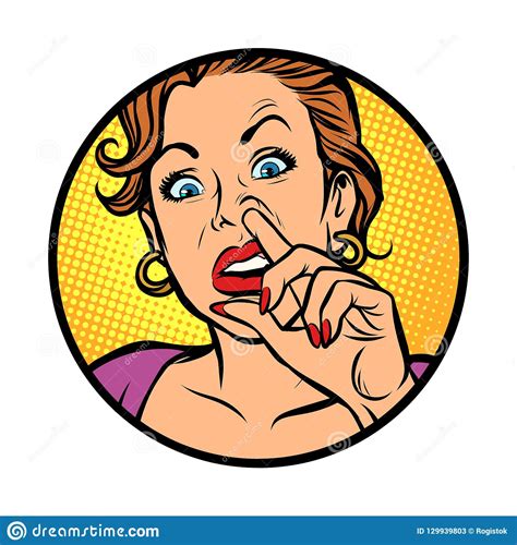 Symbol Icon.Woman Picking Nose Stock Vector - Illustration of crazy, cute: 129939803