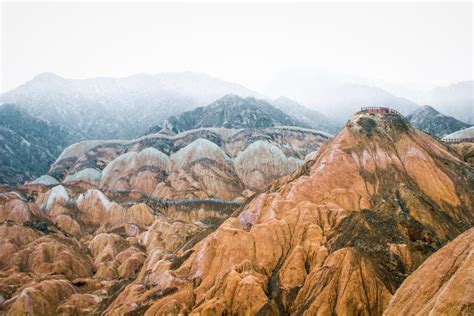 Danxia Rainbow Mountains, Zhangye, Gansu Province, China Stock Photo - Image of mountains ...