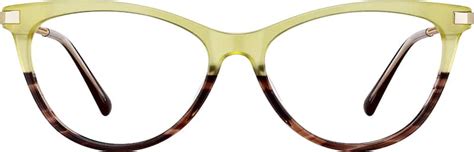 Yellow Cat-Eye Glasses #7830722 | Zenni Optical