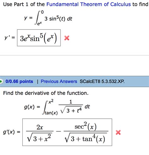 Solved Use Part 1 of the Fundamental Theorem of Calculus to | Chegg.com