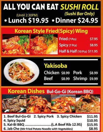 Menu at Flying Fish restaurant, Tacoma