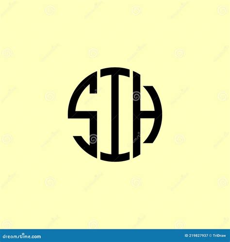 Creative Rounded Initial Letters SIH Logo Stock Vector - Illustration ...