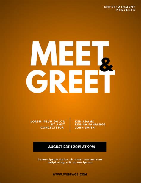 Copy of Meet & Greet Blogger Flyer Template | PosterMyWall