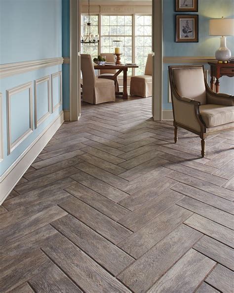 Wood plank tiles herringbone pattern | beach house | Pinterest | The floor, Design and Tile