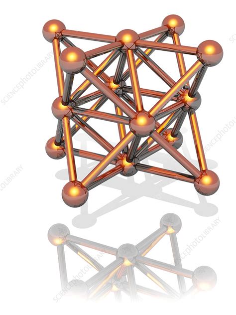 Copper crystal structure - Stock Image - A632/0046 - Science Photo Library