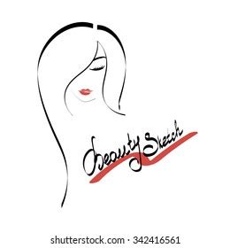 Female Face Silhouette Red Lipstick Stock Vector (Royalty Free) 342416561 | Shutterstock