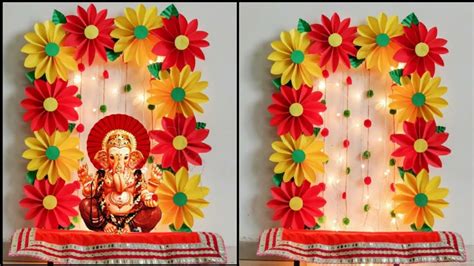 Ganpati Decoration ideas at Home | Ganesh Chaturthi Decoration Ideas ...