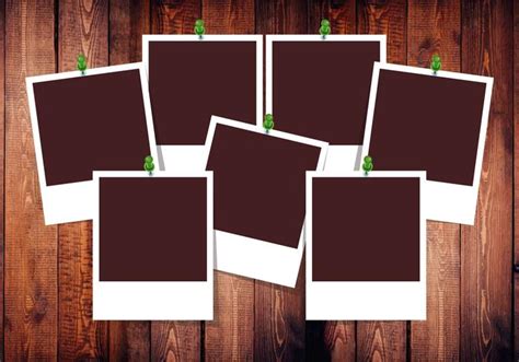 Photo Collage on Wood Background - Download Free Vectors, Clipart ...