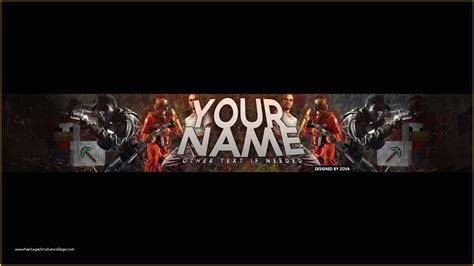 Free Youtube Gaming Banner Template Of Zova Youtube Banner Template Gaming ...