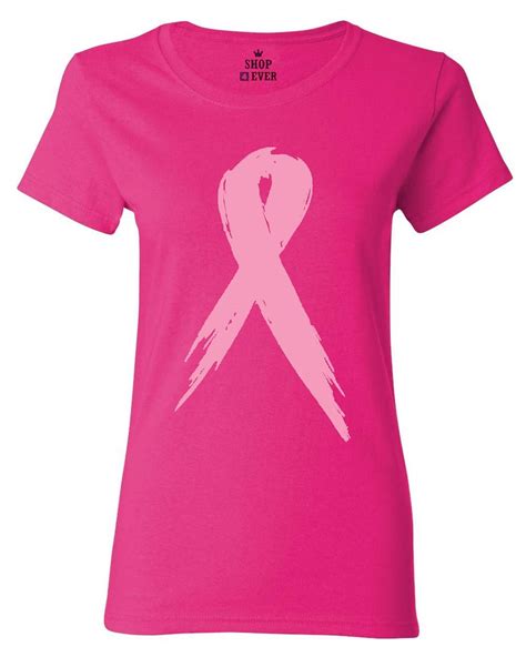 Pink Ribbon Women's T-Shirt Breast Cancer Awareness Hope Survivor Shirts | eBay