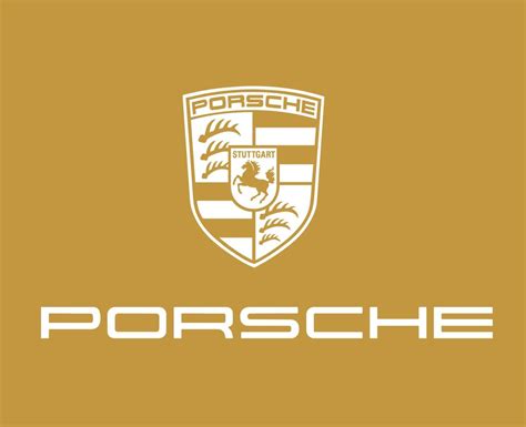 Porsche Logo Brand Symbol With Name White Design German Car Automobile Vector Illustration With ...