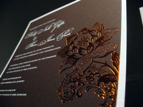 Foil Stamped Wedding Invitations - Dolce Press