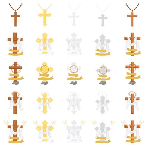 christian cross religious pack illustration 39600139 Vector Art at Vecteezy