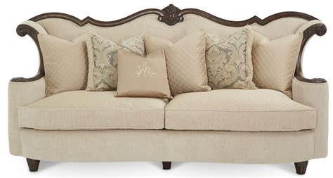 Victoria Palace Wood Trim Sofa from Aico (61815-PLGLD-29) | Coleman ...