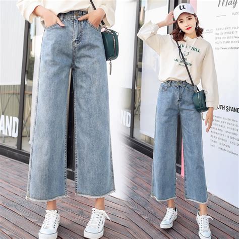 XS XL 2018 korean chic style high waist jeans for womens korean style ...