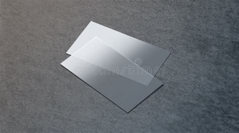 Blank Plastic Transparent Business Card Mock Up Stock Illustration ...