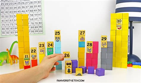 Numberblocks 21 30 Blocks Stackable Wooden Blocks - Etsy UK