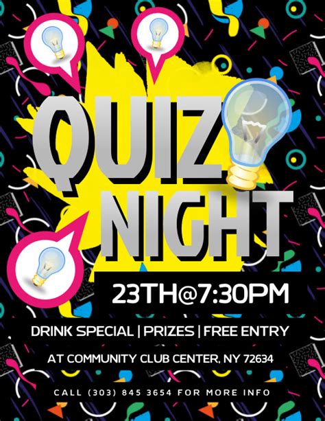 Quiz Night Poster Template