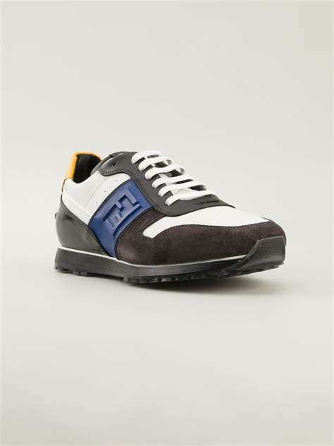 Fendi Low Sneakers in White (Brown) for Men - Lyst