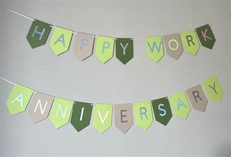 Happy Work Anniversary Banner Anniversary Banner Anniversary - Etsy in 2022 | Anniversary banner ...