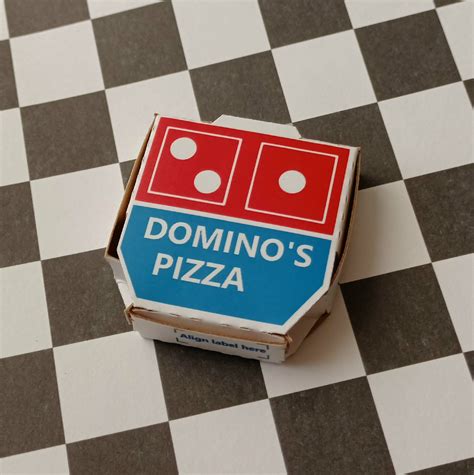 Domino's 1:12 Miniature Pizza Box Tiny Food Accessory - Etsy