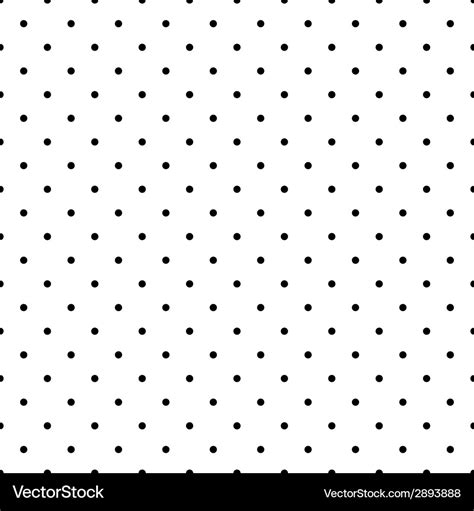 Tile pattern black polka dots on white background Vector Image