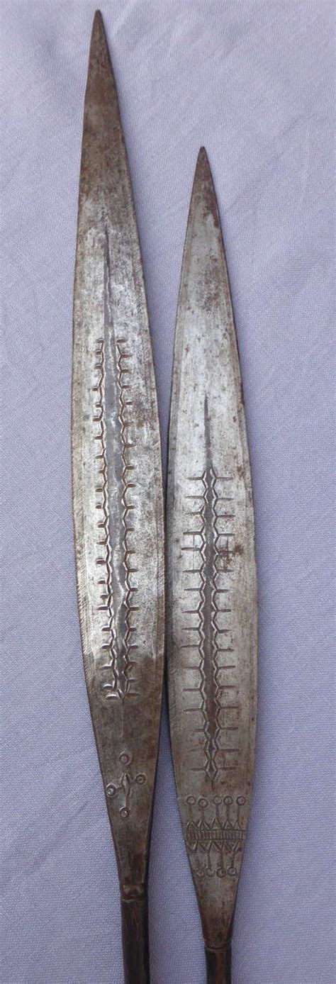 Two 19th century Zulu Assegai spear heads in General