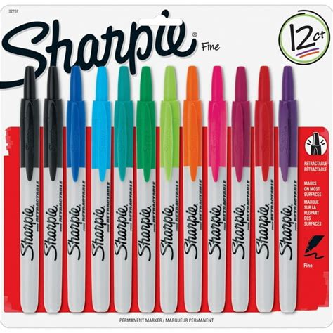 Sharpie Retractable Fine Point Markers, 12 / Set (Quantity) - Walmart.com - Walmart.com