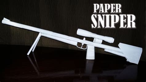 How to make a paper sniper rifle that shoots - rubber band paper gun