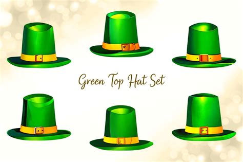 Green Top Hat Set Graphic by Artistic Vision · Creative Fabrica