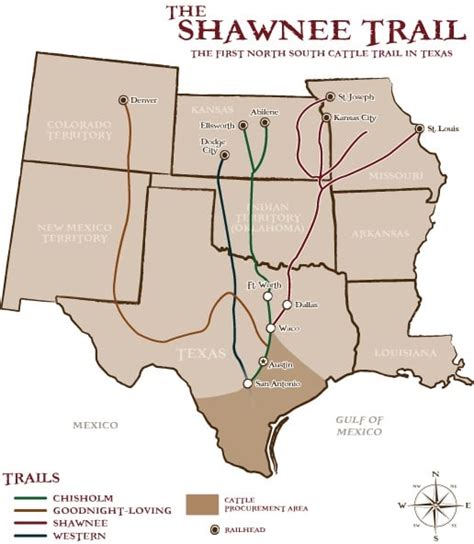 Sedalia Cattle Trail Map - Charis Augustina