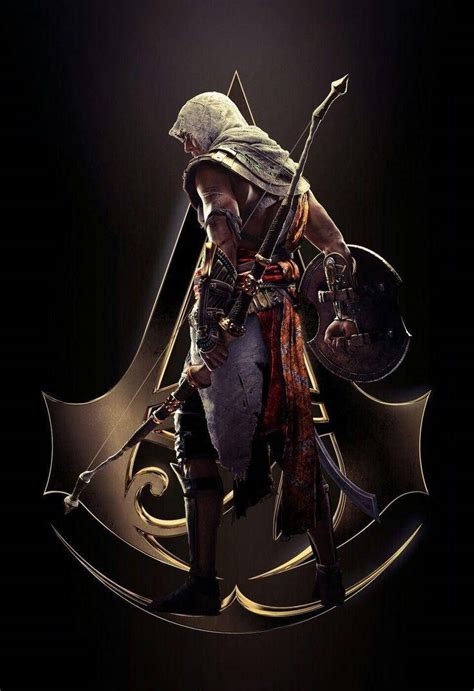 Download Assassin's Creed Origins Bayek Poster Wallpaper | Wallpapers.com