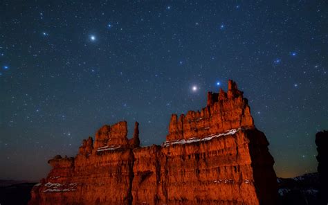 Download Star Starry Sky Sky Night Bryce Canyon National Park Nature Canyon HD Wallpaper