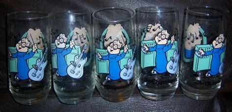 Simon the Chipmunks Glasses set of 5 | Etsy