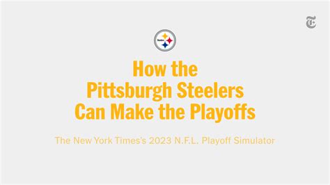 How the Pittsburgh Steelers Can Make the Playoffs: Through Week 18 ...