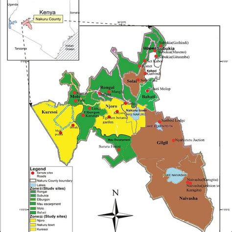 Nakuru County Map