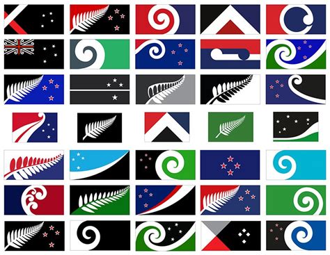 new zealand flag design – long list of 40 proposals unveiled