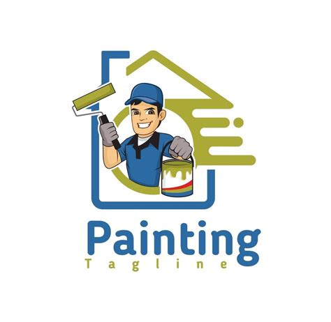 ilustração de design de logotipo de empresa de pintura, adequada para ...