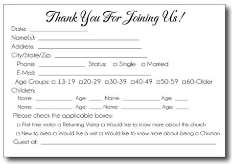 35 Awesome visitor card images | Church | Pinterest | Church, Awesome ...