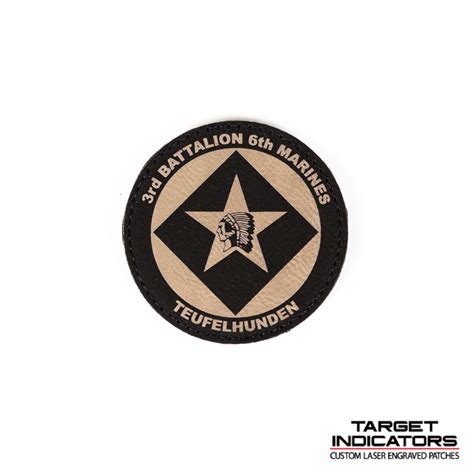 3d Battalion 6th Marines Laser Engraved Patch - Target Indicators