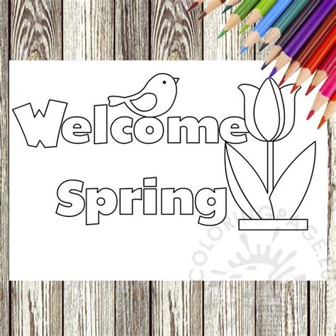 Welcome Spring coloring picture | Coloring Page